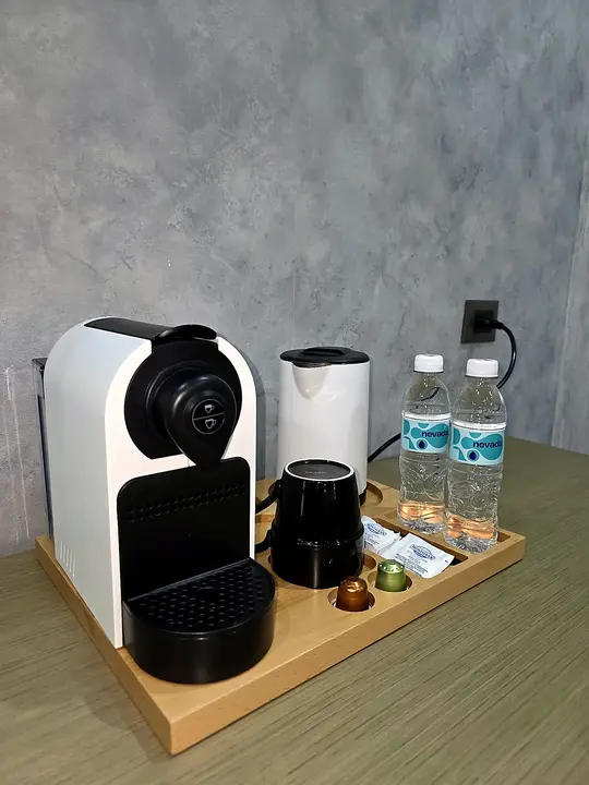 Coffee and water station in the room